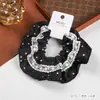 [Paquete de Cartas] Anillo de Cuerda para el Cabello de Encaje Suave con Puntos Colon Ring Cuerda para el Cabello Adornos para el Cabello de Red Grandes Bola de Goma Tendón