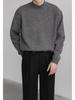Roupa de Inverno para Interior Top Estilo Coreano Soltinho Gola Alta Meia Base Camisa de Tricô Masculina Manga Longa Suéter Pulôver Moderno para Aquecer