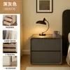 Mesita de Noche Dormitorio Pequeña 2025 Nuevo Estilo Crema Simple Mesita de Noche Doméstica Pequeño Gabinete de Almacenamiento Estante de Almacenamiento