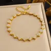 Pulsera de Patchwork de Estrella de Cinco Puntas y Corazón de Lujo Ligero, Cadena Electrochapada, Acero Inoxidable, Joyería de Moda Transfronteriza Europea y Americana, Accesorios para la Mano