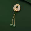 Broche con hebilla Fu Zi Ruyi Ping An, borla antigua de alta gama para mujer, nuevo accesorio para traje cheongsam chino, ramillete antideslumbrante.