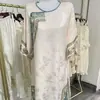 Nuevo Vestido de Verano 2025, Nuevo Estilo Chino, Elegante y Lujoso Estilo Nacional Jacquard Jersey Camisón que se Puede Usar Fuera de la Falda