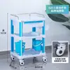 Vehículo de Tratamiento para Entrega de Medicamentos Sala de Enfermería de Hospital Sala de Operaciones Silenciosa Plástico ABS Vehículo de Tratamiento para Entrega de Medicamentos