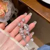 Moda Elegante de Luxo Leve de Nicho Brincos Longos com Franjas e Pérolas para Mulheres Estilo Retrô de Hong Kong Brincos de Zircônia Acessórios de Orelha