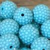 Bolas de diamante de resina de 10-22 mm, transparentes, de color azul lago, con forma de bola gruesa, para manualidades.