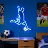 Placa de Neon para Amante de Futebol, Placa de Luz Neon Esporte Futebol, Luzes de Clube de Futebol, Placas de LED Iluminadas para Dormitório de Time de Futebol, Homem Caverna, Decorações de Parede para Quarto Sala de Jogos, Presentes de Natal Aniversário