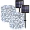 Guirnalda de Luces LED de Colores Solar Alambre de Cobre Guirnalda de Luces Mini Impermeable Luz de Vacaciones para Habitación con Luz de Ambiente Decorativa de Cielo Estrellado