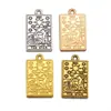 Al por mayor DIY aleación joyería accesorios cuadrado tarjeta de tarot colgante pulsera llavero colgante decorativo J502