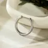 Pendientes de Aguja Recta Semicircular de Aleación de Titanio Hensen G23 8-12mm Joyería Versátil para Piercing Nueva Moda Europea y Americana