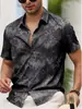 2026 Nueva Camisa de Verano Transfronteriza Europea y Americana para Hombre, Manga Corta, Cuello Campana, Casual de Negocios, Nueva en Amazon