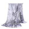 Novo produto estilo K, estampa de borboleta colorida, cachecol longo de seda em chiffon, atacado, fabricante de Yiwu, fornecimento de barraca de cachecol de outono e inverno