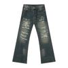 MTLCLOTHES roupas masculinas outono novo nicho usado remendo retrô do velho micro la lavado jeans moda