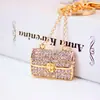 Joias de Cristal Strass Bolsa de Corrente Feminina Chaveiro Acessórios de Bolsa Feminina Chaveiro Pingente de Metal Presente 642