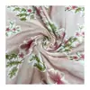 Nuevo en Stock Tela de Poliéster Ligero Rosa Claro con Diseño de Flores de Vid, Hojas Verdes y Estampado Floral para Ropa de Mujer y Niños, Materiales para Faldas y Tops