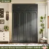 Armario Estilo Francés Crema Dormitorio Uso Doméstico Armario Grande Terminado Gabinete de Almacenamiento para Ropa Infantil Perchero de Arte en Hierro a Prueba de Polvo para Abrigos y Sombreros