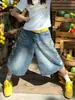 Shorts de Mezclilla Lavados Bordados de Moda Estilo Retro Americano, Estilo Callejero de Verano, Frescos y Versátiles, Pantalones Anchos Holgados de Seis Puntos