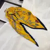 Lenço de Seda Coreano Fácil de Cuidar e Resistente a Amassados, Lenço Decorativo Pequeno para Pescoço com Padrão Paisley Listrado Bolinhas Diamante Fashion Retrô, Lenço de Cabeça, Lenço