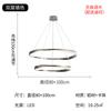 Lámpara de araña minimalista para sala de estar, estilo nórdico moderno, creativa, con anillo circular, luz de ambiente de lujo, diseño italiano, lámpara para dormitorio principal y comedor.