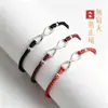 Pulsera de Plata de Ley S925 de Buena Suerte Infinito para Mujer, Riqueza Ilimitada, Carpa de la Suerte, Éxito Garantizado en Exámenes, Pulsera de Hilo Rojo Atrae Riqueza