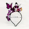 Novia Europea y Americana Fiesta de Despedida de Soltera de Halloween Accesorios de Mariposa Diadema La Diadema de Mariposa Más Vendida en Amazon Venta al por Mayor