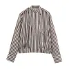 Chaqueta de Aviador a Rayas de Moda y Estilosa para Mujer, Nueva Colección Primavera 2026 de AliExpress Transfronterizo 2088111