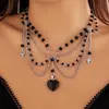 Joyería Transfronteriza Europea y Americana, Collar de Fresa y Mariposa para Chica Dulce y Picante, Collar de Borla de Perla de Imitación de Gama Alta de Nicho para Mujer
