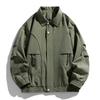 Chaqueta Ola Estilo Primavera y Otoño Holgada Moderna Marca Chaqueta Versátil Color Sólido Simple Top para Hombre Chaqueta Impermeable de Gama Alta