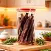 Latas de 85 Calibre con Tapa Suave a Prueba de Polvo de Fácil Apertura, Latas de Empaque Transparente de PET para Galletas, Ciruelas en Conserva, Frutas Deshidratadas y Tiras de Carne de Res, Latas Selladas