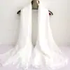 Bufanda Grande Roja de Seda para Mujer, Bufanda de Moda para Primavera y Otoño, Chal de Gasa, Bufanda de Color Sólido para Invierno, Bufanda Larga para Bailar, Nueva