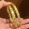Pulsera de Venta Caliente en Transmisión en Vivo Pulsera de Hielo Triturado de Tres Caras CNC Pulsera de Buena Suerte Dorada Brillante Pulsera de Hielo Triturado Atrae-Riqueza Bucle Cerrado