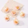 Cabezas de flores de rosa artificiales, cabezas de flores pequeñas, tocados florales, guirnaldas, pasadores para el cabello, accesorios para fotos, flores decorativas, capullos de flores para mesa de té