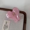Pinza para el pelo de verano fresca y femenina de color rosa gelatinoso, elegante y dulce, con forma de tiburón, para mujer, accesorio para el pelo con media horquilla.