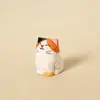 Llavero colgante de talla de madera hecha a mano para llaves de coche de gato, colgante para mochila escolar de mascota linda femenina, regalo para novias, venta al por mayor
