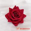 Flor de rosa de franela de simulación cabeza de flor roja ramillete pared de flores de boda accesorios de fotografía arco de flores artificiales flor de simulación al por mayor
