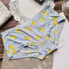 [80-120] 524 Seda de Hielo estampado lindo tiro bajo bolsa de ropa interior para mujer cadera con taladro ropa interior para mujer tiro bajo