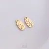 Etiqueta de Bendición de Aleación Nafu Recubierta de Oro de 14 Quilates que Conserva el Color Marca de Bendición Colgante Pequeño para Pulsera DIY Joyería Hecha a Mano Colgante