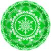 Mm298 Rojo Verde Copo de Nieve Vajilla Navideña 8 Personas Juego de 4 Piezas Platos de Papel Toallas de Papel Vasos de Papel