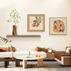 Pintura Decorativa Restaurante Persimonio Ruyi Estilo Crema Significado Buena Sala de Estar Mesa de Comedor Fondo Pintura Colgante Comedor Mural Doble