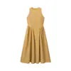 Ins Ropa de mujer al por mayor estilo europeo y americano 2026 Otoño Nuevo Estilo Largo Retro Francés Cintura ceñida Falda Vestido de Dobladillo Ancho