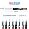 Marcador de Acrílico Líquido Directo en Stock, Bolígrafo de Acrílico con Punta Suave, Bolígrafo de Acuarela, Bolígrafo de Arte para Pintura Graffiti DIY Blanco