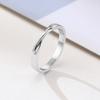 Anillo de joyería de acero inoxidable liso, anillo Mobius, anillo dorado con nicho para el dedo índice, regalo para novia R-448