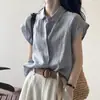 Camisa branca de manga curta estilo old money feminina verão fina pequena top roupa para ir ao trabalho chave de soquete de 1/4 de polegada