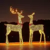 Luzes de fada LED para exterior, luzes em formato de veado, iluminação de paisagem tridimensional de veado, luzes decorativas e shows de luzes sonhadores para festivais