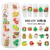 6 Rejillas Serie Navideña Adornos para Uñas Dibujos Animados Papá Noel Muñeco de Nieve Reno Campana Resina Decoración para Uñas Venta al Por Mayor
