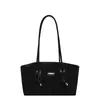 Bolso de mano de alta gama, de un solo hombro, estilo nuevo, moderno, estilo retro, bolso de mano, para llevar debajo del brazo, color sólido, bolsa de PU, bolso tote, diario, vacaciones
