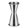 Dispositivo de medição de vinho em aço inoxidável enrolado Copo Ansi Copo medidor de balcão de bar de vinho Copo medidor de cabeça dupla de bar de vinho Shaker de vinho