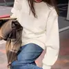 Sudadera de cuello redondo, nuevo modelo otoño/invierno 2026, estilo japonés y coreano, manga corta, suave y holgada, top versátil, chaqueta casual cómoda