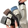 Meias Novas Estilo Coreano Outono e Inverno em Fio Color-Blocking com Apliques de Letras no Calcanhar, Tendência Ins Versátil Meia-Calça Média Feminina