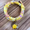 Collar para Gato Estilo Japonés Campana para Gato y Perro Collar para Mascota Grabado para Perro Collar de Cuerda para Gato Diy1 Suministros para Mascotas