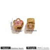 Joyería de Lujo Ligero, Pulseras de Flor, Accesorios para Pendientes, Collares Acrílicos Incrustados con Diamantes de Acero Inoxidable, Accesorios de Joyería, Colgantes